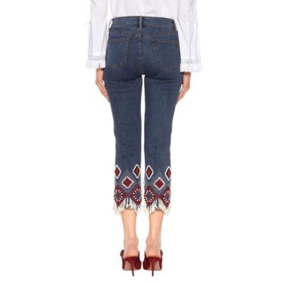 Tory Burch Women's Blue Mia Embellished Jeans - Picture 2 of 12